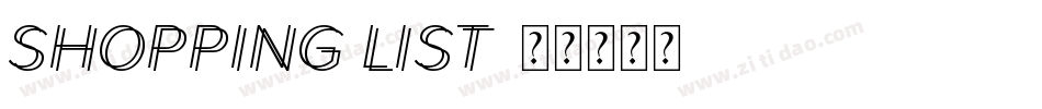 Shopping List字体转换
